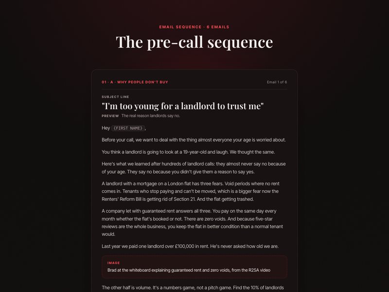 Pre-call sequence preview