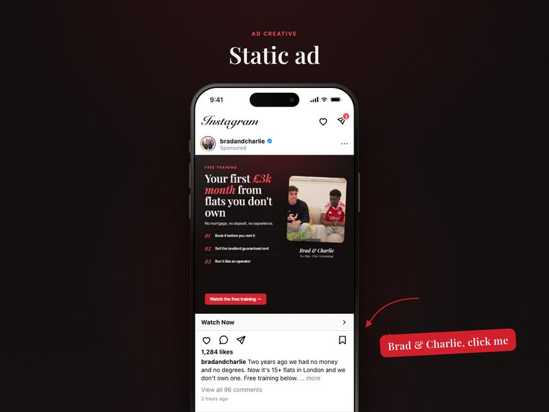Static ad preview